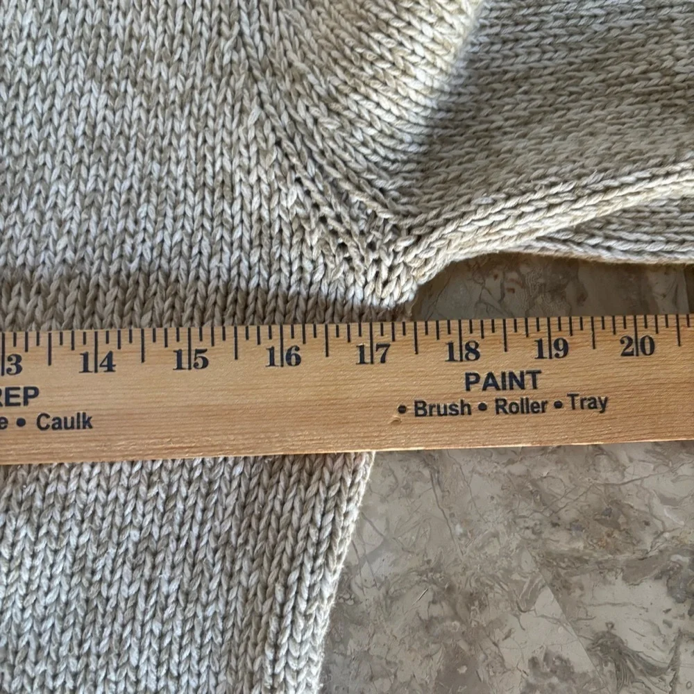 J.Jill Marled Knit Beige Tan Cardigan Sweater Size S  Artsy Mixed Size Buttons